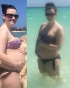 Strapless Bikini and a Beautiful Belly