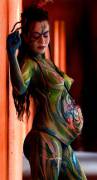Painted Pregnant Beauty