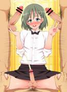 Lovely trap pleases three cocks