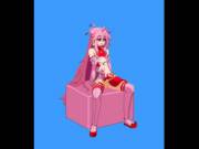 Masturbating pink-haired trap.