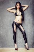 Hot Asian in leather
