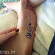 I looove feet with my name written on them... :3 (x-post from /r/feet)