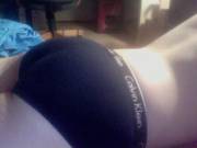 My butt in black briefs