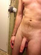 Just showered. Girlfriend says I'm a shower.