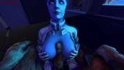 Liara tittyfucks Wrex (3/3)