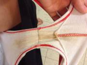 Put these babies on Tuesday afternoon. Spent the day working up a sweat while cleaning my apartment. Look around elsewhere for more panty photos from yours truly! 