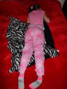 More of the petite girl in pullups with a tattoo.