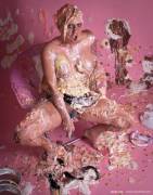 A dildo in the twat after a perfect pieing for Jacky Joy