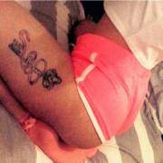 Tattooed, Pink Shorts, Pink Socks