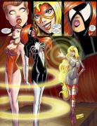 Superheroines Obeying
