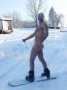 Nekkid boarding!