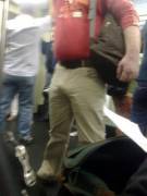 Hard daddy caught on train