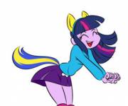 Twilight Sparkle flashing her breasts [animated equestria_girls] (artist:ponut_joe)