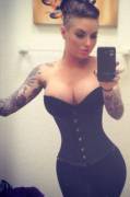 Posted to her FB and Twitter. Love the corset.
