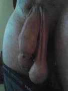 They always hang low, but the other day they went halfway to my knee!