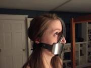 DIY Scold's Bridle, locked on my wife