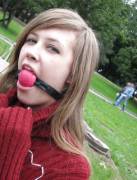 Gagged in public