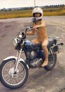 Helmet required, but nothing else. Smooth rider.