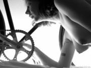 Gaby and the Peugeot track conversion.