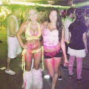 Smokin' blonde & chesty sidekick