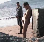 Jerking at the beach