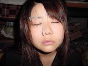 Asian milf receives a cum facial to help her look hot and sexy.