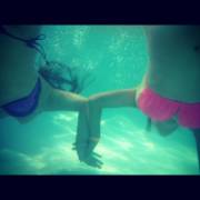 The couple that swims together...