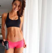 She's got her pre-workout