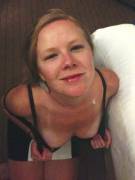 Getting dressed at the hotel. She just sent me this.