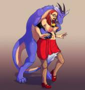 Kregan and Cow, by Soty and Watsup (woman to cow, multibreast + BE)