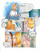 Woman to anthro collie by Tamen