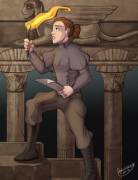 Secrets of the Ruin - woman to sphinx [Anthro] by Angrboda