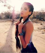 Caroline Roxy's braided ponytails