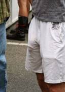 love those thin white shorts