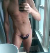 Trying on one of hers!