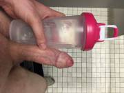 Comparing with my shaker bottle at the gym