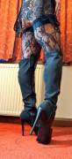 My high heeled knee high boots [F]