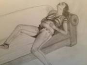 "Giving In" - Another one that I drew up in a flash of fantasizing.