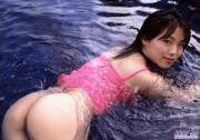 Bunko Kanazawa out for a swim