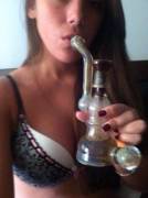 My [f]irst time here! Some Blue Dream and luscious tits. ;)