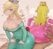 Rosalina and Peach sharing [Nishikun315]