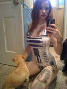 Sexy tattooed R2D2
