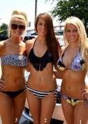 Fit women in bikinis