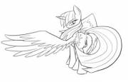 Impressive wingspan [Alicorn Twilight][solo] (artist: zedrin)