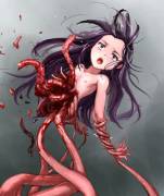 Bisected by tentacles