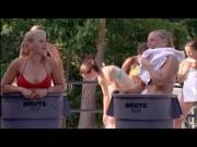 The Dutch hockey team practices with ice baths to cool off before the hot Beijing Olympics