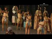 Topless dancers in the Grand March of "Aida"