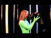 Green latex under jeans and a sweater [video]