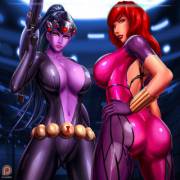 Widowmaker and Black Widow switch suits [Overwatch X Marvel]